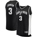 Blackjersey SA.Spurs #3 Keldon Johnson Fanatics Black Fast Break Replica Jerseys - Icon Edition
