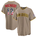 Blackjersey SD.Padres #13 Manny Machado Sand USA 250 Fourth of July Alternate Stadium Jersey