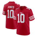 Blackjersey SF.49ers #10 Mac Jones Player Red Game Home Stitched Jerseys