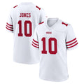 Blackjersey SF.49ers #10 Mac Jones Player White Game Home Stitched Jerseys