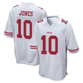 Blackjersey SF.49ers #10 Mac Jones Player White Home Game Stitched Jerseys