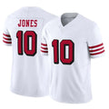 Blackjersey SF.49ers #10 Mac Jones Player White Limited Alternate Vapor F.U.S.E. Home Game Stitched Jerseys