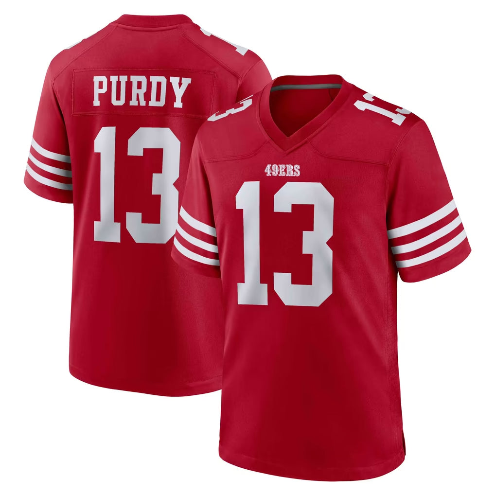 Blackjersey SF.49ers #13 Brock Purdy Player Red Game Home Stitched Jerseys
