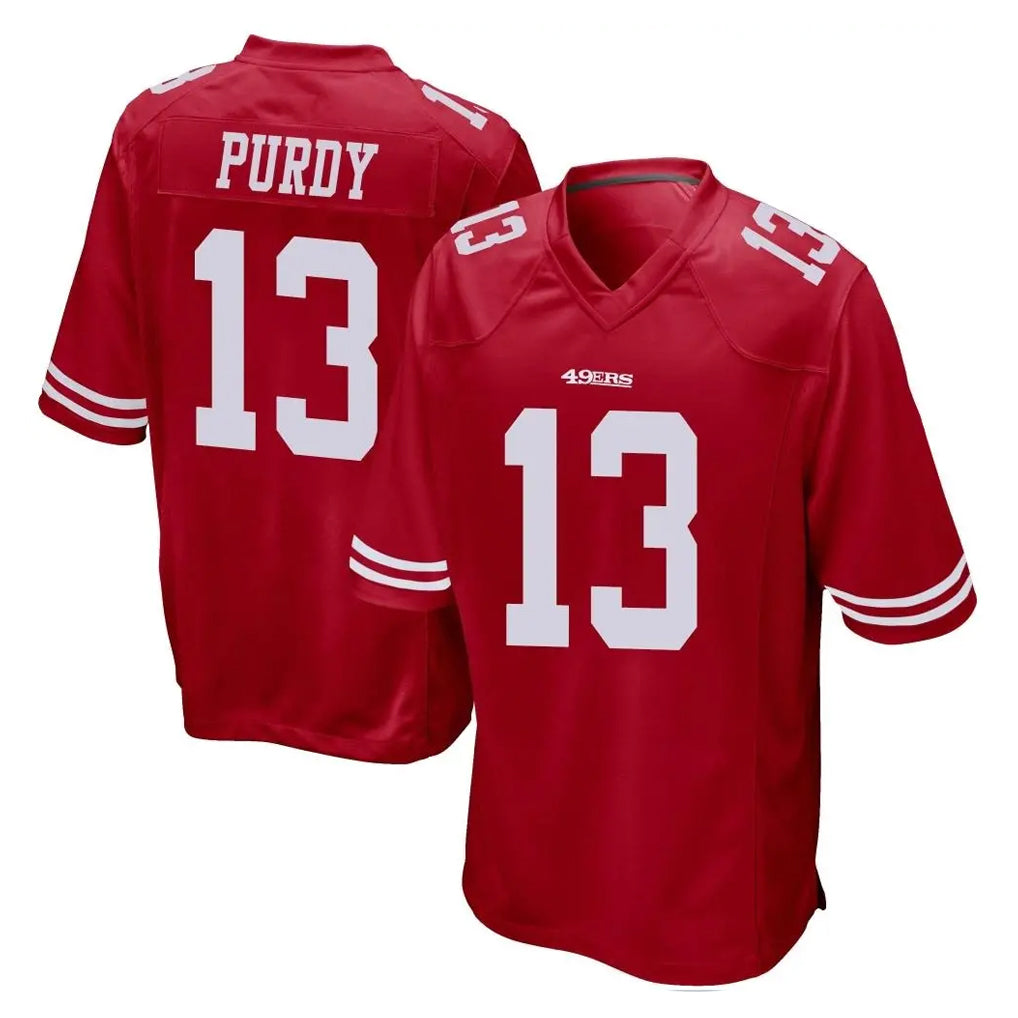 Blackjersey SF.49ers #13 Brock Purdy Player Red Home Game Stitched Jerseys