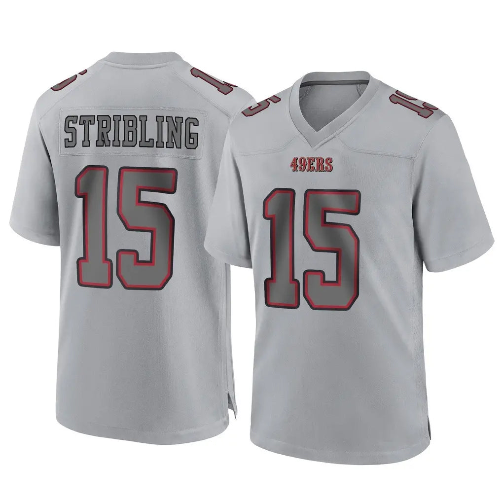 Blackjersey SF.49ers #15 De'Zhaun Stribling Player Gray Atmosphere Fashion Home Game Stitched Jerseys
