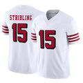 Blackjersey SF.49ers #15 De'Zhaun Stribling Player White Limited Alternate Vapor F.U.S.E. Home Game Stitched Jerseys