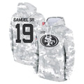 Blackjersey SF.49ers #19 Deebo Samuel Sr. Player Arctic Camo Limited Salute to Service Pullover Hoodies Game Stitched Jerseys