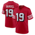 Blackjersey SF.49ers #19 Deebo Samuel Sr. Player Red Limited Alternate Home Game Stitched Jerseys