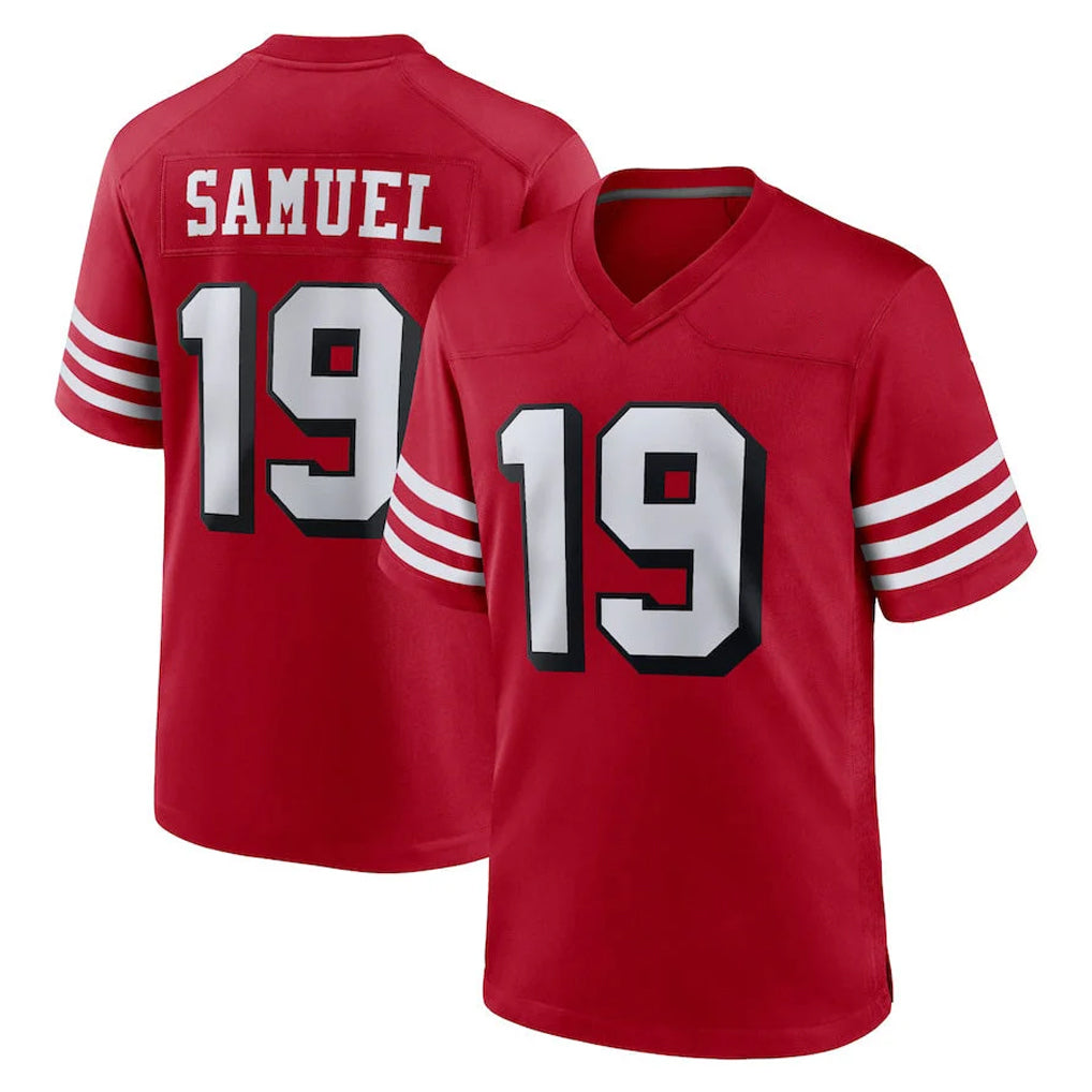 Blackjersey SF.49ers #19 Deebo Samuel Sr. Player Red Limited Alternate Home Game Stitched Jerseys