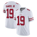Blackjersey SF.49ers #19 Deebo Samuel Sr. Player White Limited Vapor Untouchable Home Game Stitched Jerseys
