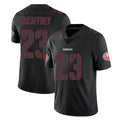 Blackjersey SF.49ers #23 Christian McCaffrey Player Black Impact Limited Home Game Stitched Jerseys