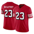 Blackjersey SF.49ers #23 Christian McCaffrey Player Red Limited Alternate Vapor F.U.S.E. Home Game Stitched Jerseys