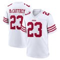 Blackjersey SF.49ers #23 Christian McCaffrey Player White Game Home Stitched Jerseys