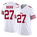 Blackjersey SF.49ers #27 Ji'Ayir Brown Player White Limited Vapor F.U.S.E. Home Game Stitched Jerseys