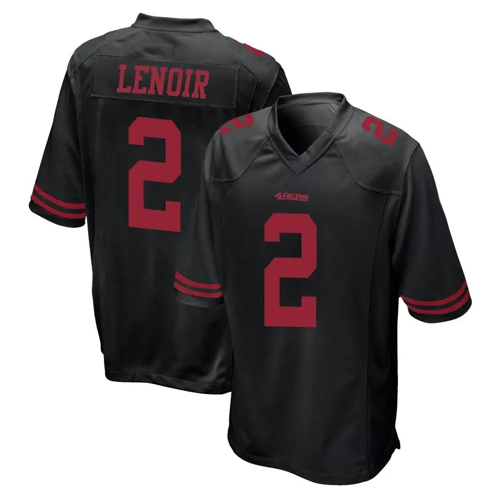 Blackjersey SF.49ers #2 Deommodore Lenoir Player Black Alternate Home Game Stitched Jerseys