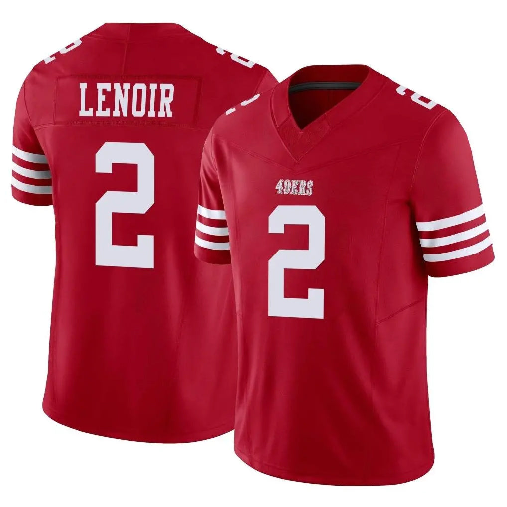 Blackjersey SF.49ers #2 Deommodore Lenoir Player Red Limited Vapor F.U.S.E. Home Game Stitched Jerseys