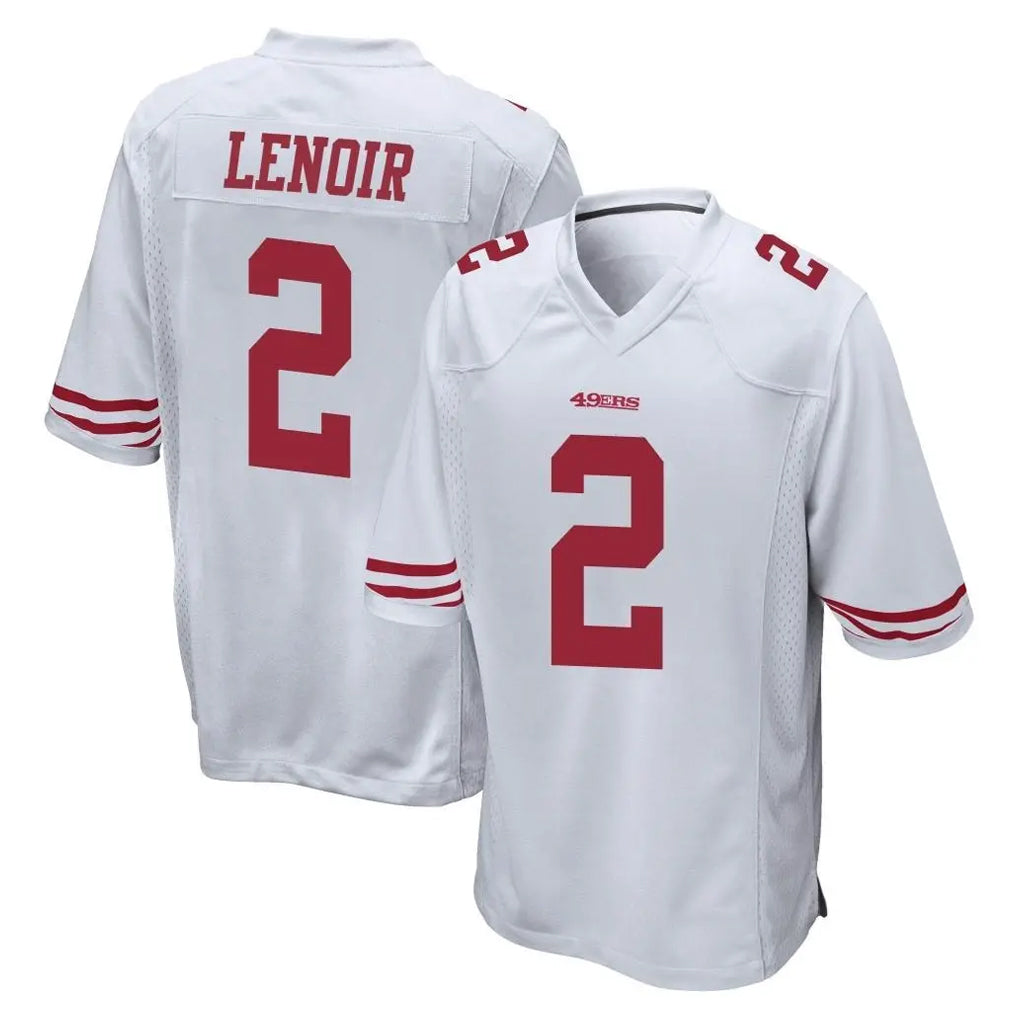 Blackjersey SF.49ers #2 Deommodore Lenoir Player White Home Game Stitched Jerseys