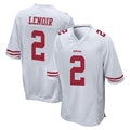 Blackjersey SF.49ers #2 Deommodore Lenoir Player White Home Game Stitched Jerseys