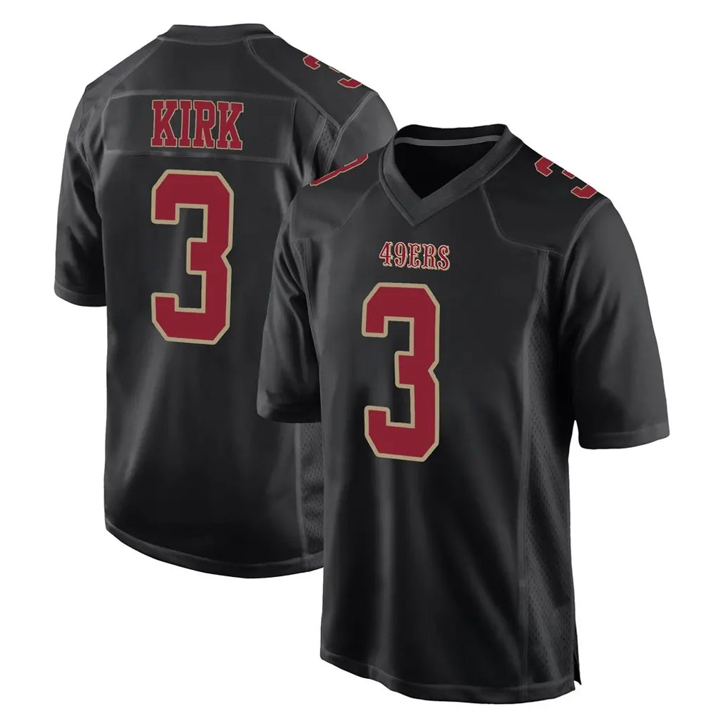 Blackjersey SF.49ers #3 Christian Kirk Player Black Fashion Home Game Stitched Jerseys