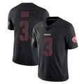 Blackjersey SF.49ers #3 Christian Kirk Player Black Impact Limited Home Game Stitched Jerseys