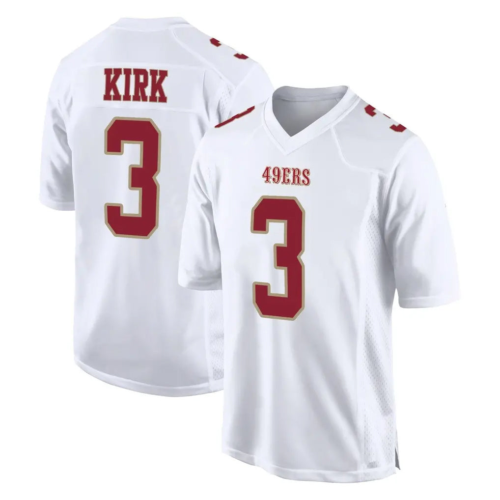 Blackjersey SF.49ers #3 Christian Kirk Player White Fashion Home Game Stitched Jerseys