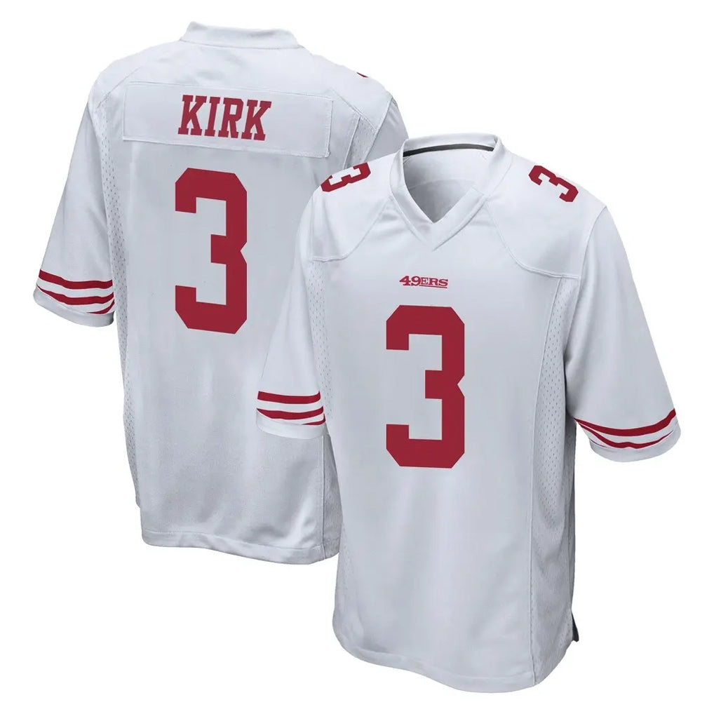 Blackjersey SF.49ers #3 Christian Kirk Player White Home Game Stitched Jerseys