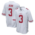 Blackjersey SF.49ers #3 Christian Kirk Player White Home Game Stitched Jerseys