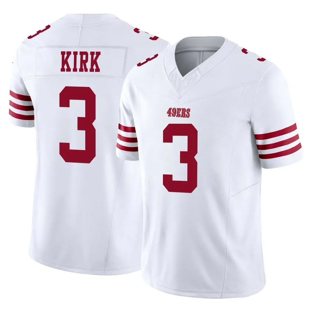Blackjersey SF.49ers #3 Christian Kirk Player White Limited Vapor F.U.S.E. Home Game Stitched Jerseys