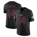 Blackjersey SF.49ers #44 Kyle Juszczyk Player Black Impact Limited Home Game Stitched Jerseys