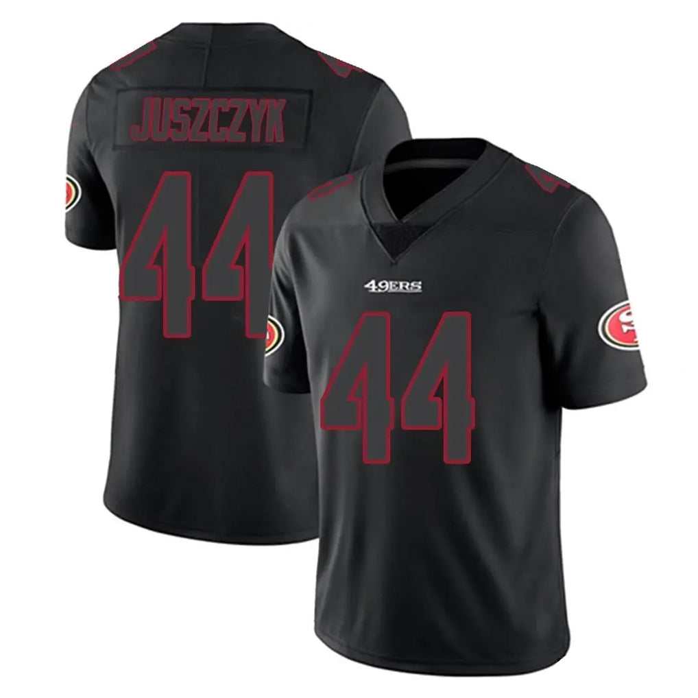 Blackjersey SF.49ers #44 Kyle Juszczyk Player Black Impact Limited Home Game Stitched Jerseys