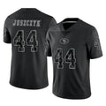 Blackjersey SF.49ers #44 Kyle Juszczyk Player Black Limited Reflective Home Game Stitched Jerseys