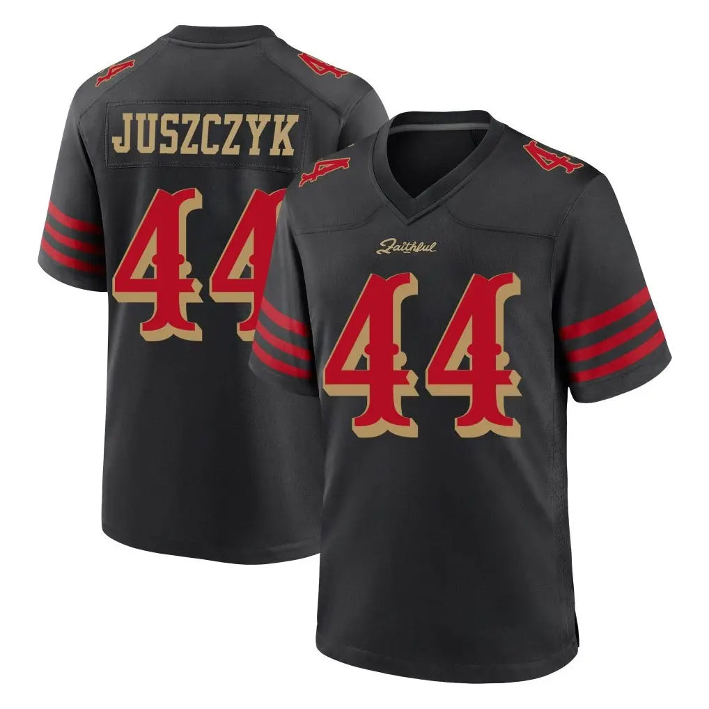 Blackjersey SF.49ers #44 Kyle Juszczyk Player Black Rivalries Collection Home Game Stitched Jerseys