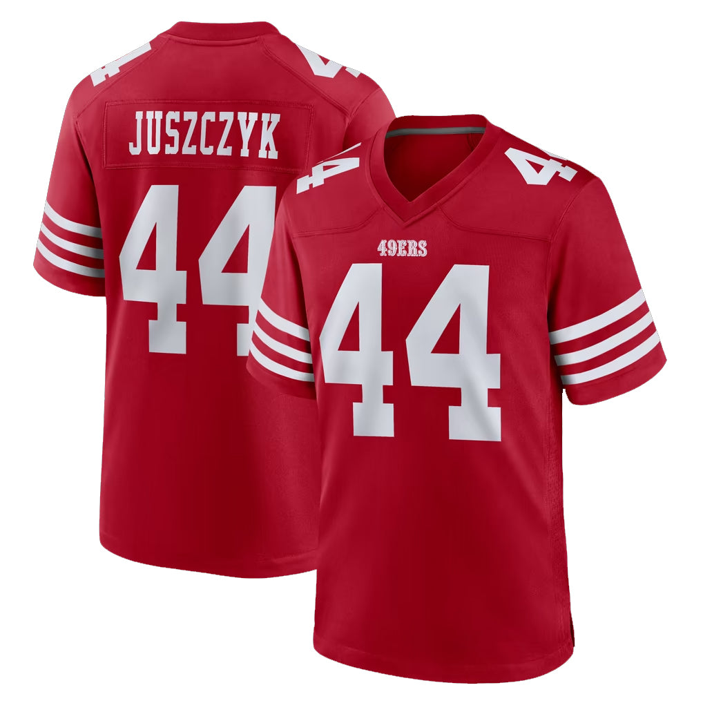 Blackjersey SF.49ers #44 Kyle Juszczyk Player Red Game Home Stitched Jerseys