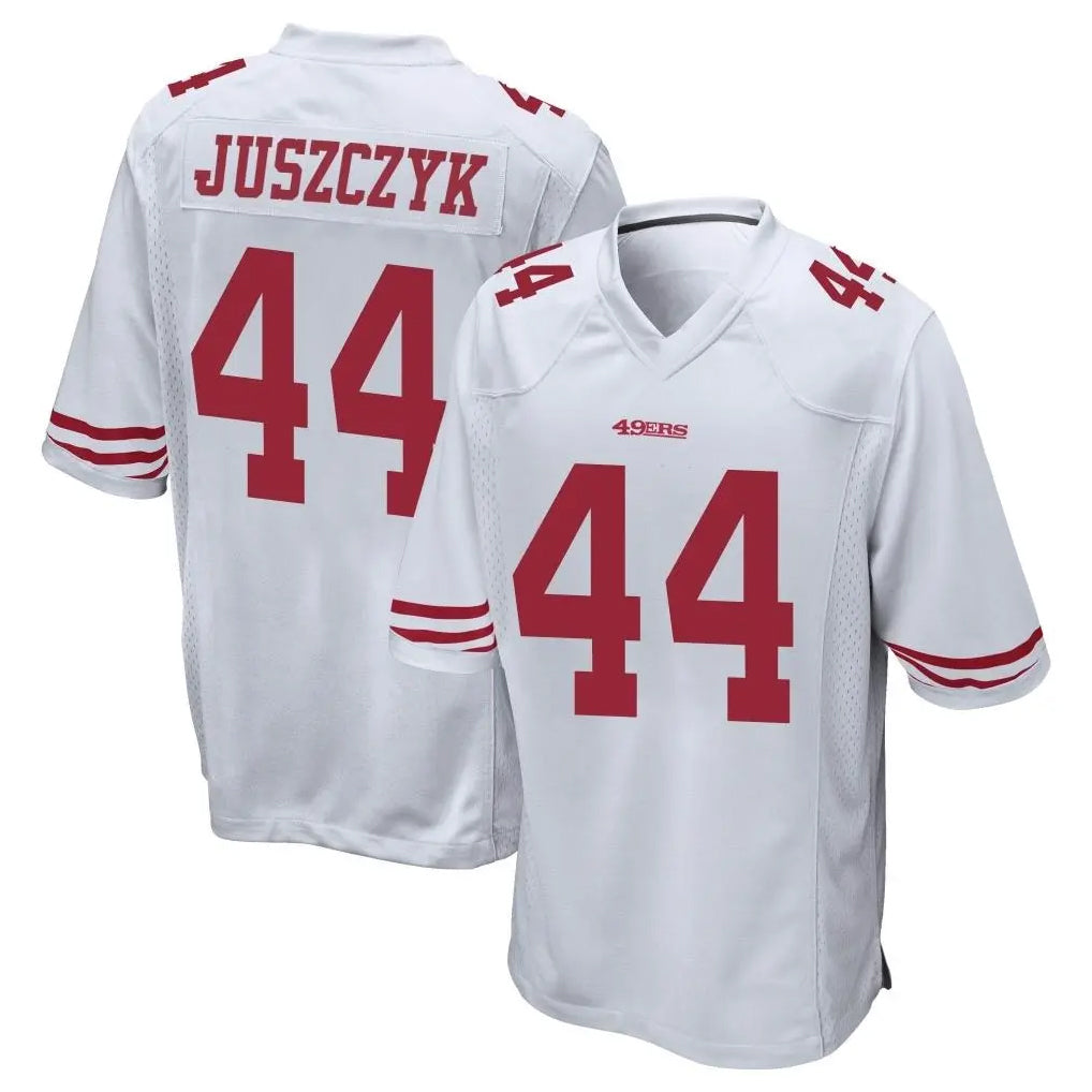 Blackjersey SF.49ers #44 Kyle Juszczyk Player White Home Game Stitched Jerseys