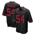 Blackjersey SF.49ers #54 Fred Warner Player Black Alternate Home Game Stitched Jerseys