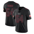 Blackjersey SF.49ers #54 Fred Warner Player Black Impact Limited Home Game Stitched Jerseys