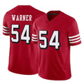 Blackjersey SF.49ers #54 Fred Warner Player Red Limited Alternate Vapor F.U.S.E. Home Game Stitched Jerseys