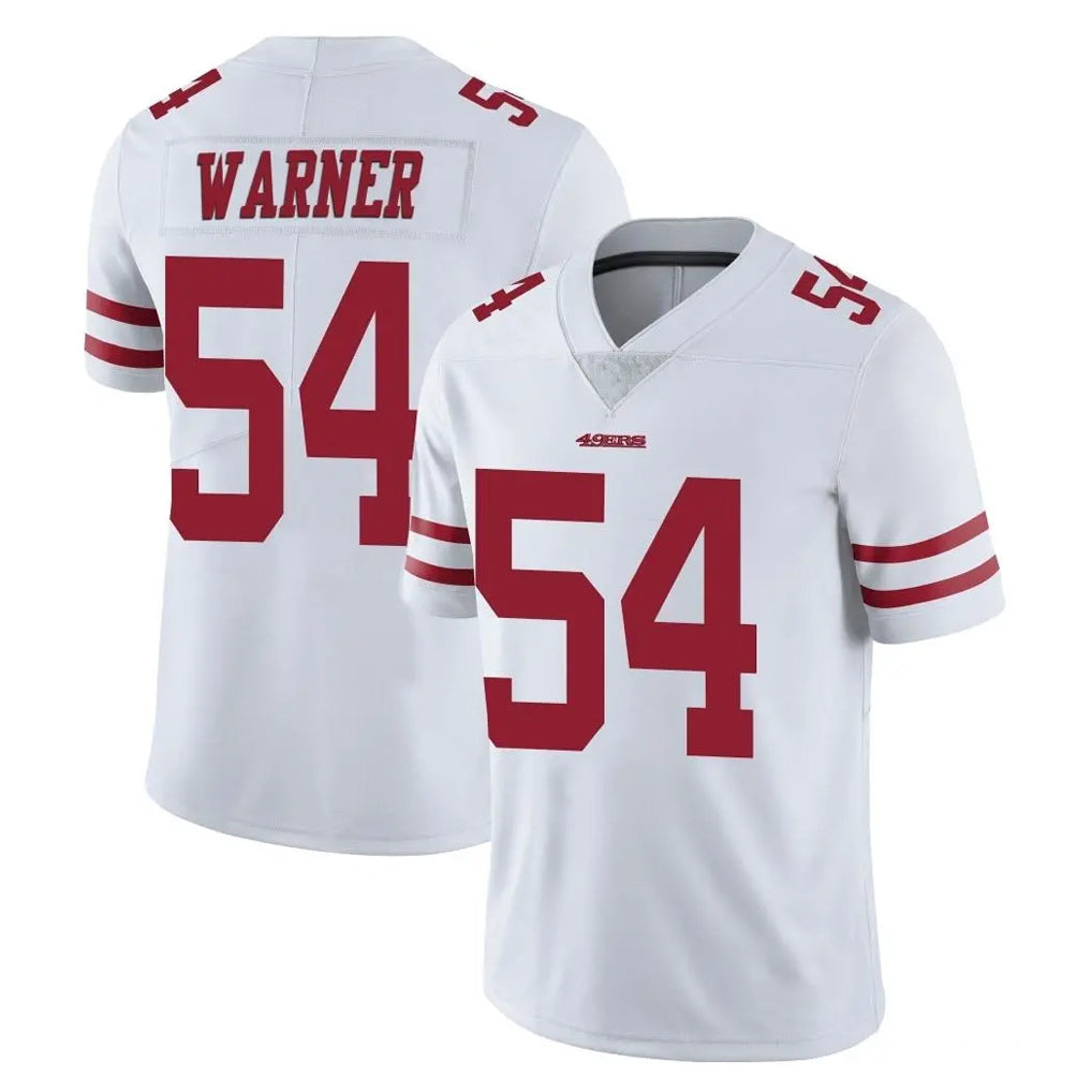 Blackjersey SF.49ers #54 Fred Warner Player White Limited Vapor Untouchable Home Game Stitched Jerseys