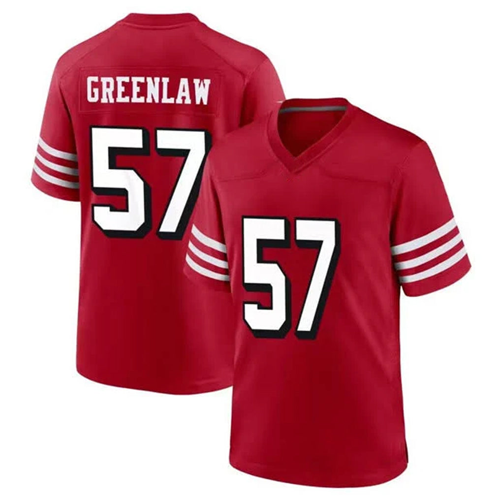 Blackjersey SF.49ers #57 Dre Greenlaw Player Red Limited Alternate Home Game Stitched Jerseys