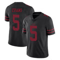 Blackjersey SF.49ers #5 Mike Evans Player Black Alternate Limited Vapor Untouchable Home Game Stitched Jerseys