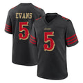 Blackjersey SF.49ers #5 Mike Evans Player Black Rivalries Collection Home Game Stitched Jerseys