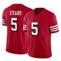 Blackjersey SF.49ers #5 Mike Evans Player Red Limited Alternate Vapor F.U.S.E. Home Game Stitched Jerseys