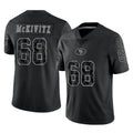 Blackjersey SF.49ers #68 Colton McKivitz Player Black Limited Reflective Home Game Stitched Jerseys