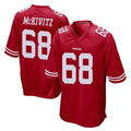Blackjersey SF.49ers #68 Colton McKivitz Player Red Home Game Stitched Jerseys