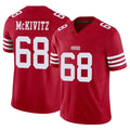 Blackjersey SF.49ers #68 Colton McKivitz Player Red Limited Vapor F.U.S.E. Home Game Stitched Jerseys