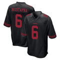 Blackjersey SF.49ers #6 Malik Mustapha Player Black Alternate Home Game Stitched Jerseys