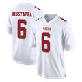 Blackjersey SF.49ers #6 Malik Mustapha Player White Fashion Home Game Stitched Jerseys