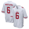 Blackjersey SF.49ers #6 Malik Mustapha Player White Home Game Stitched Jerseys