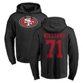 Blackjersey SF.49ers #71 Trent Williams Player Black LOGO Pullover Hoodies Home Game Stitched Jerseys