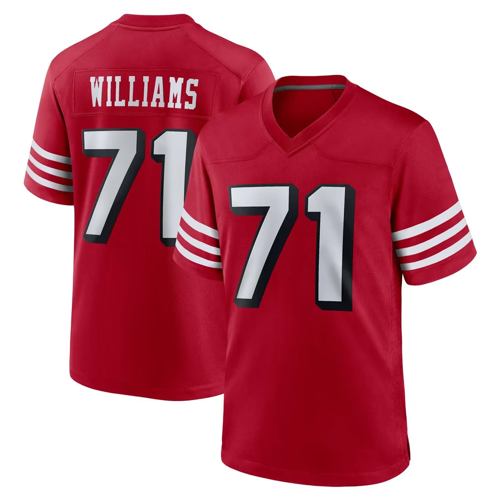 Blackjersey SF.49ers #71 Trent Williams Player Red Limited Alternate Home Game Stitched Jerseys